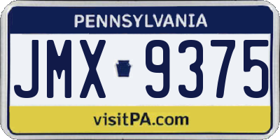 PA license plate JMX9375
