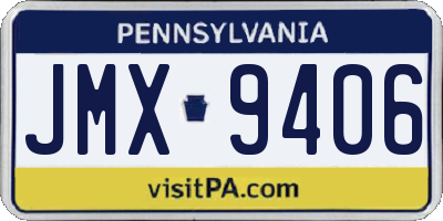 PA license plate JMX9406