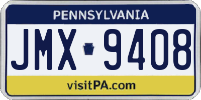 PA license plate JMX9408