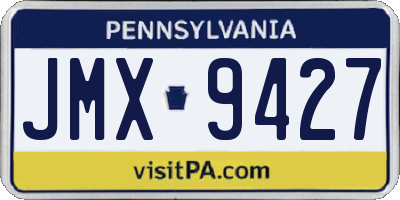 PA license plate JMX9427
