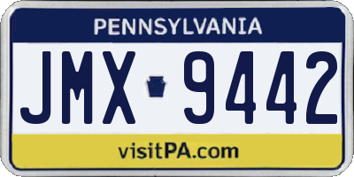 PA license plate JMX9442