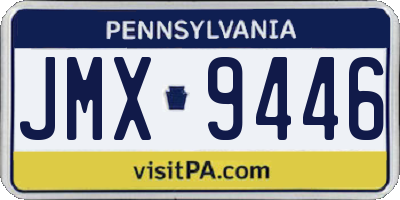 PA license plate JMX9446