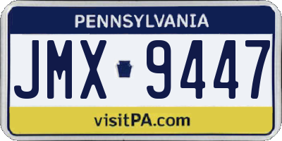 PA license plate JMX9447