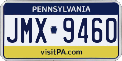 PA license plate JMX9460