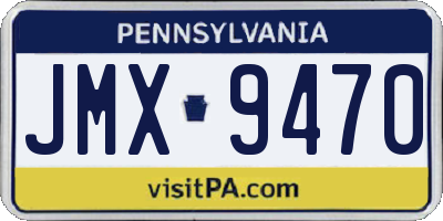 PA license plate JMX9470