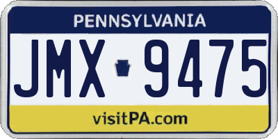PA license plate JMX9475
