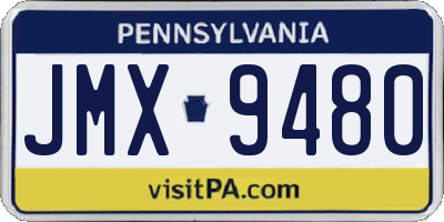 PA license plate JMX9480