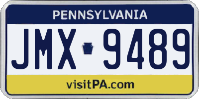 PA license plate JMX9489