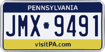 PA license plate JMX9491