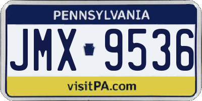 PA license plate JMX9536