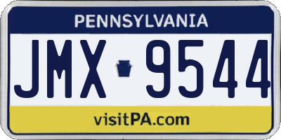 PA license plate JMX9544