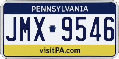 PA license plate JMX9546