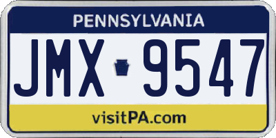 PA license plate JMX9547