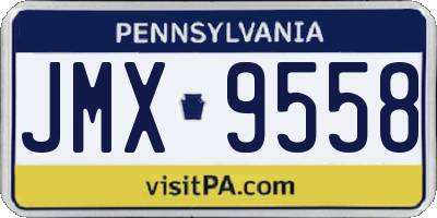 PA license plate JMX9558