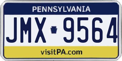PA license plate JMX9564