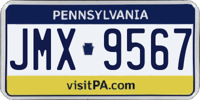 PA license plate JMX9567