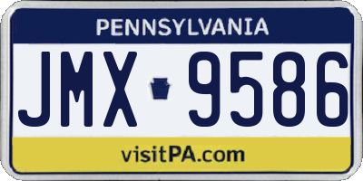 PA license plate JMX9586