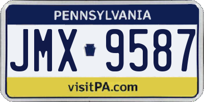 PA license plate JMX9587