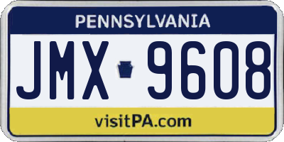 PA license plate JMX9608