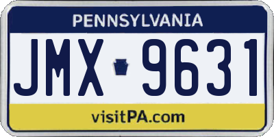 PA license plate JMX9631