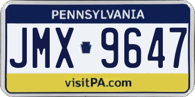 PA license plate JMX9647