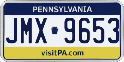 PA license plate JMX9653