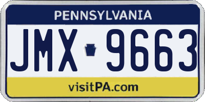 PA license plate JMX9663
