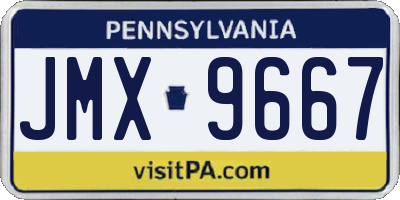 PA license plate JMX9667