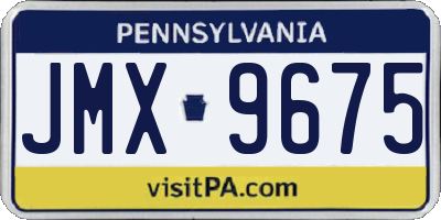 PA license plate JMX9675
