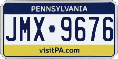 PA license plate JMX9676