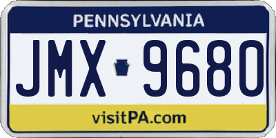 PA license plate JMX9680
