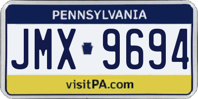 PA license plate JMX9694