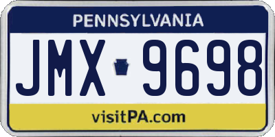PA license plate JMX9698