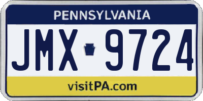 PA license plate JMX9724