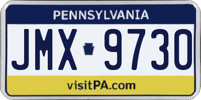 PA license plate JMX9730
