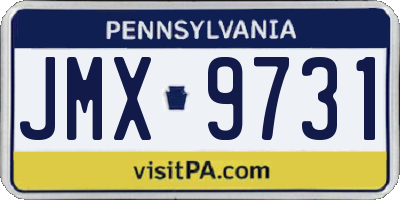 PA license plate JMX9731