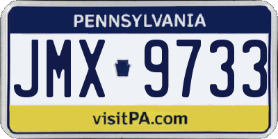 PA license plate JMX9733