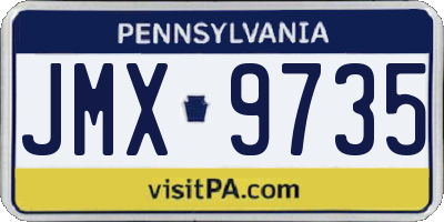 PA license plate JMX9735