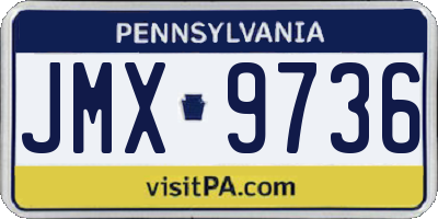 PA license plate JMX9736