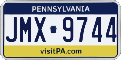 PA license plate JMX9744