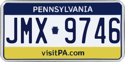 PA license plate JMX9746