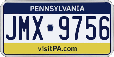 PA license plate JMX9756