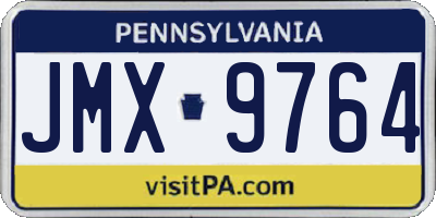 PA license plate JMX9764