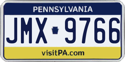 PA license plate JMX9766