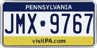 PA license plate JMX9767