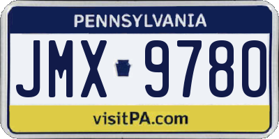 PA license plate JMX9780