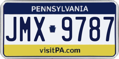 PA license plate JMX9787