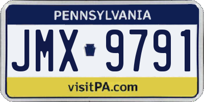 PA license plate JMX9791