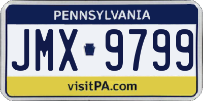 PA license plate JMX9799