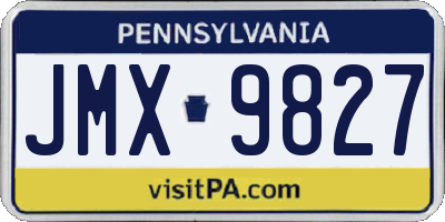 PA license plate JMX9827